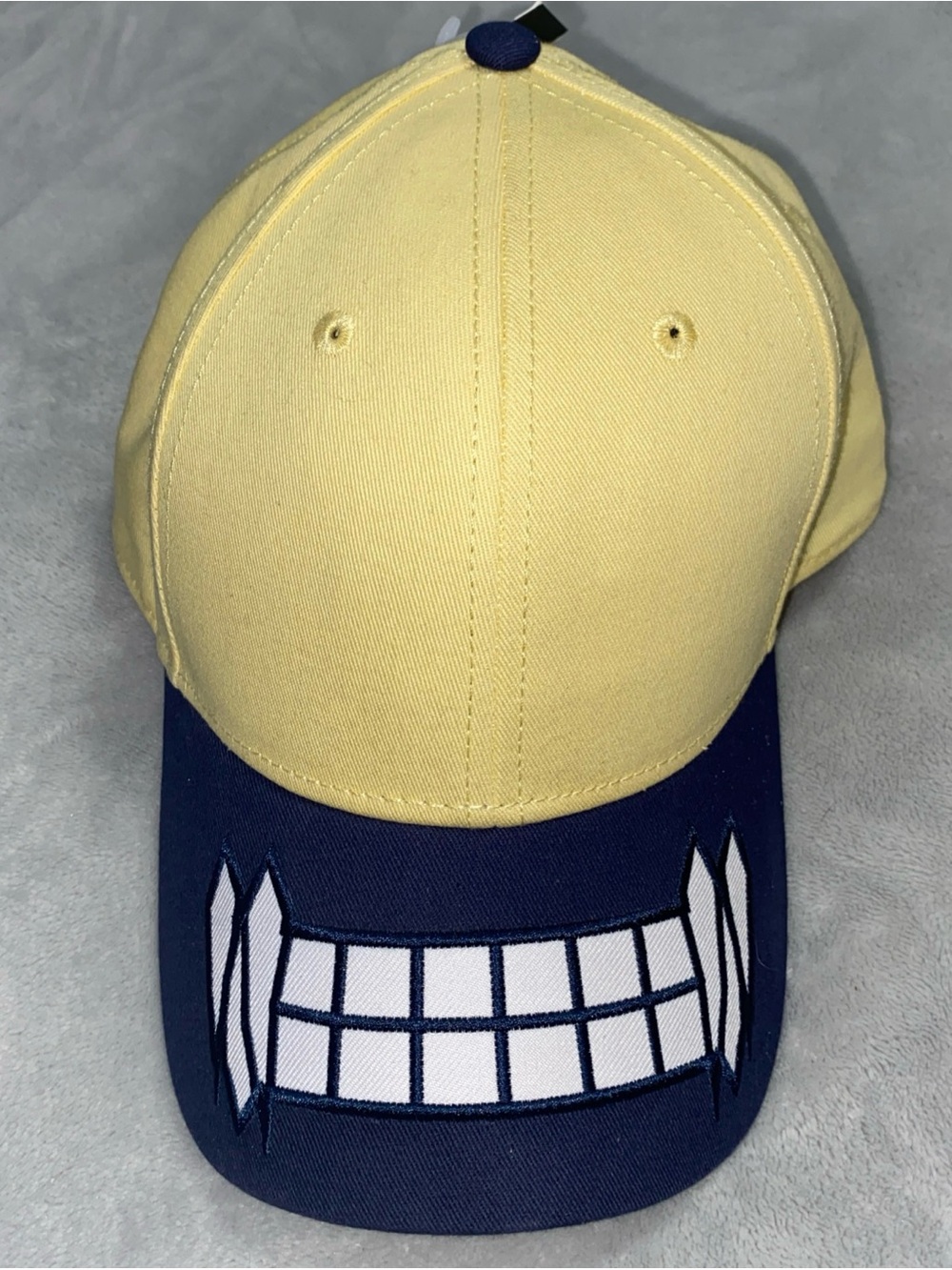 Bioworld Yellow Cap with Navy Accent and 'Himiko Toga' Embroidery